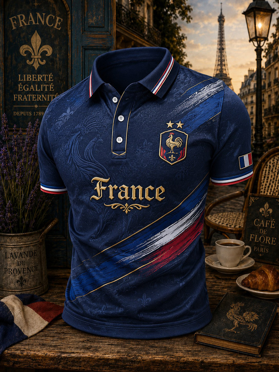 Chemise pour hommes imprimée France Football