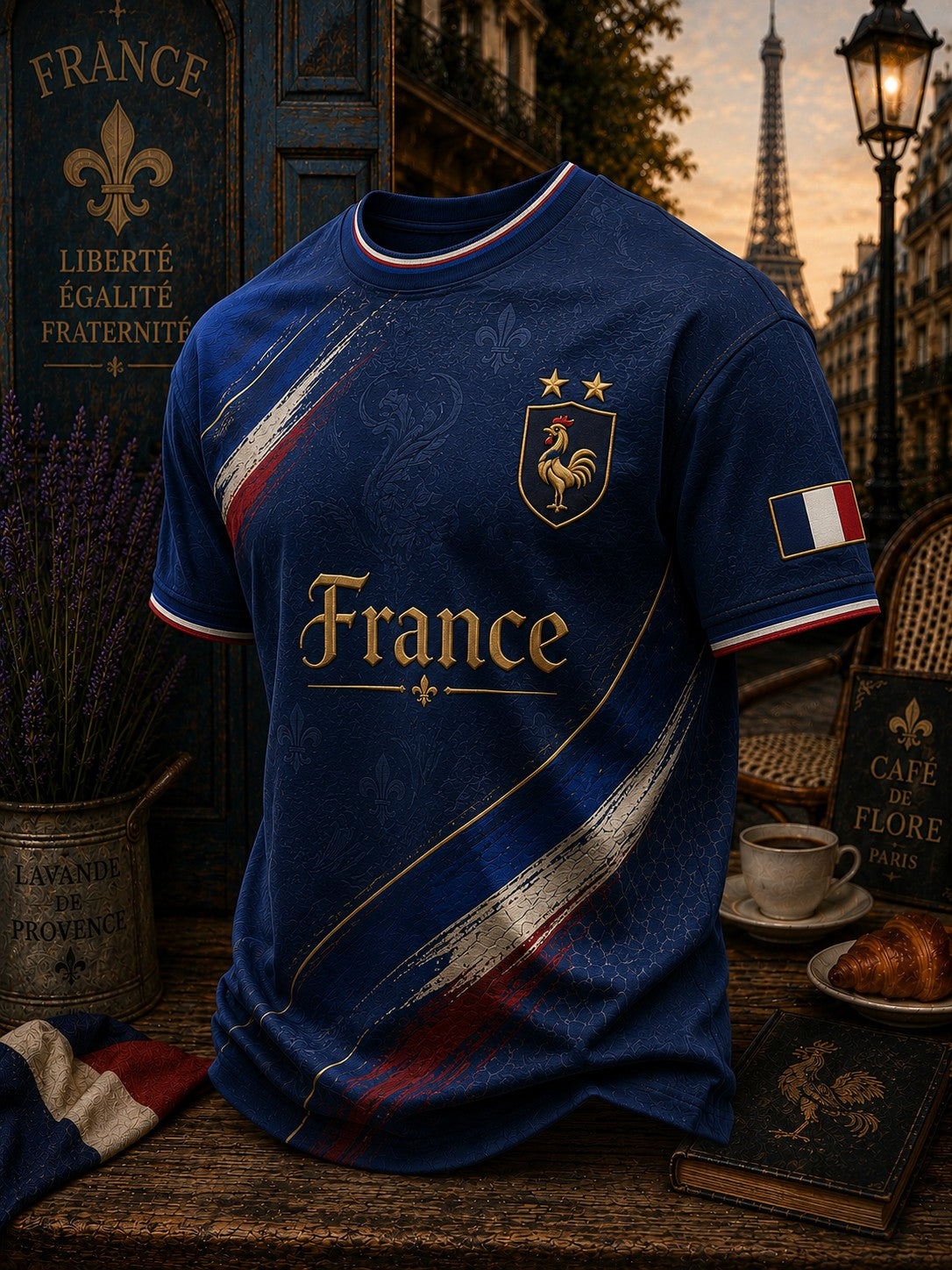 T-shirt homme France Football imprimé