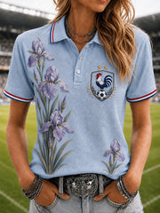 Chemise florale pour femme inspirée de France Football