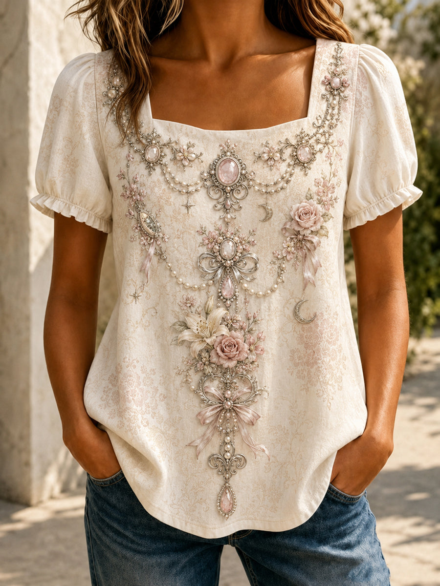 Chemise imprimée pour femmes représentant l’Assomption de Marie
