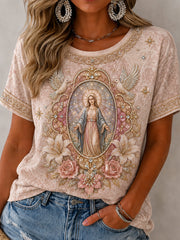 T-shirt imprimé pour femmes représentant l’Assomption de Marie