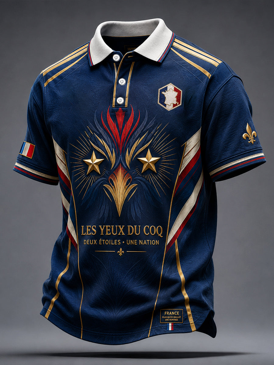 Haut décontracté pour homme France Football Lover à imprimé artistique