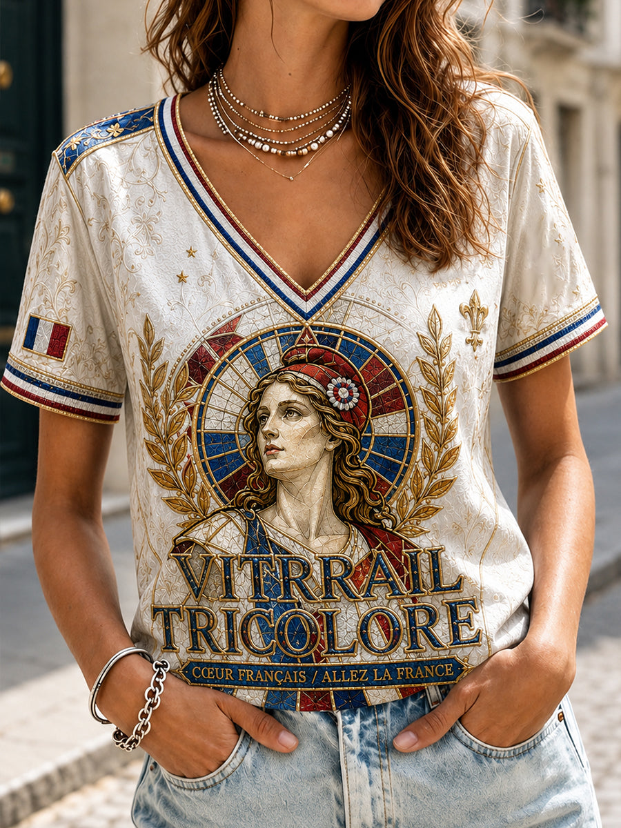 T-shirt imprimé pour femme France Football Lover Aart