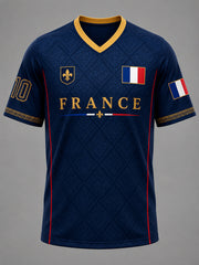 T-shirt décontracté à col en V France pour hommes