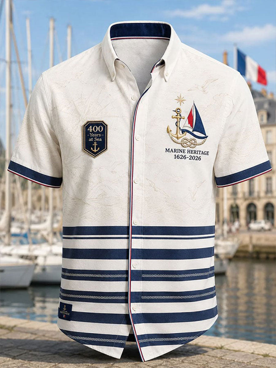 Chemise à manches courtes Marine Nationale Homme