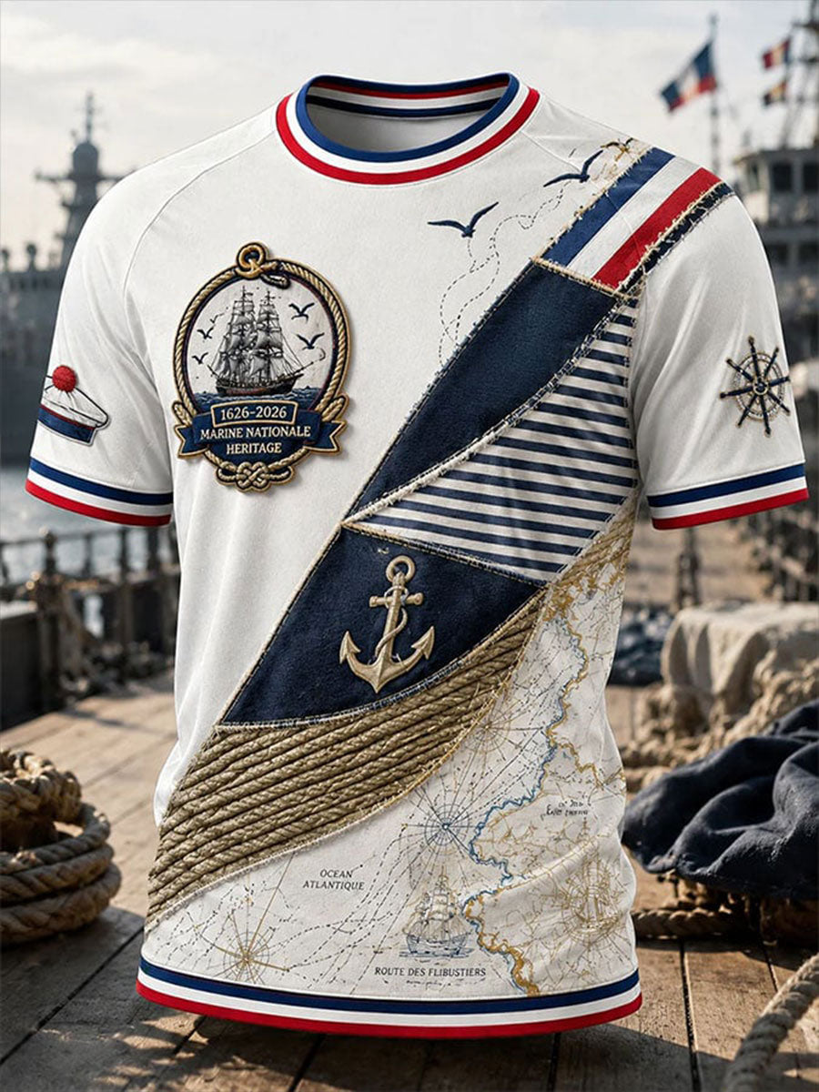 T-shirt à manches courtes Marine Nationale Homme