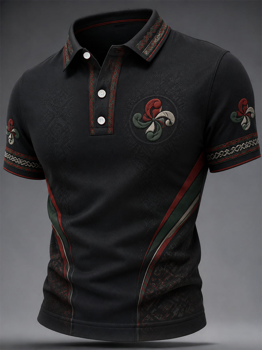 Haut Décontracté Basque Countr Print Homme