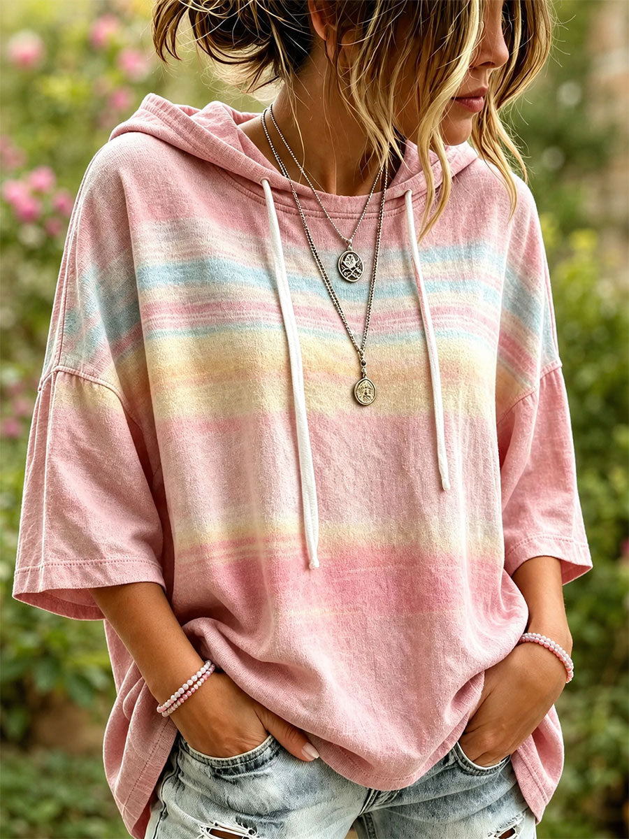 Sweat-shirt à capuche Rose Femme