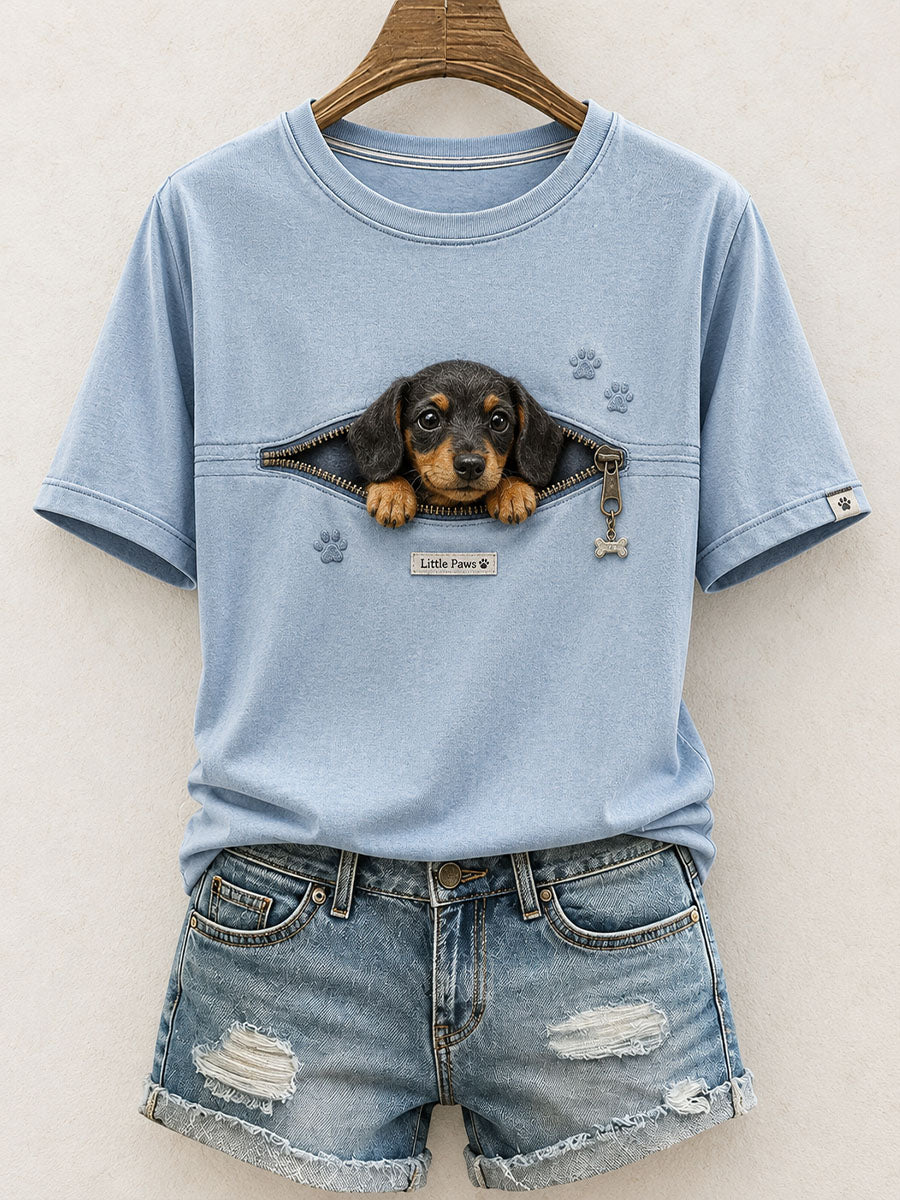 Teckel belle feutre Art T-Shirt des femmes