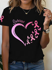 T-shirt imprimé Survivor sensibilisation au cancer du sein pour femmes