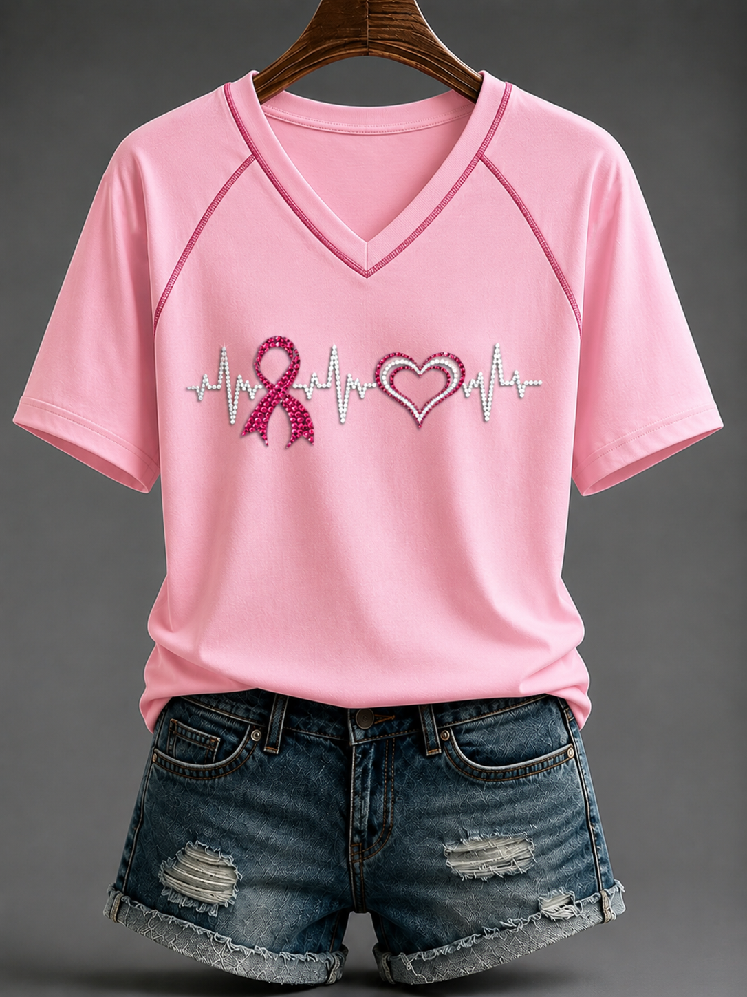 T-shirt à manches courtes à épaules dénudées pour femmes du jour du Souvenir