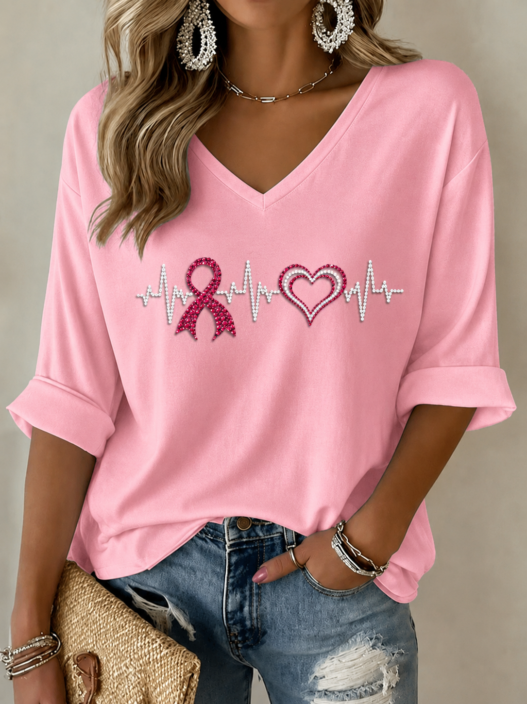 T-shirt à manches mi-longues pour femmes du jour du Souvenir