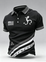 Chemise imprimée Bretagne Fest‑Noz pour homme