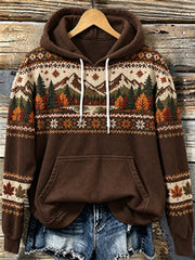 Femmes Automne Paysage Motif Design Loisirs Hoodie