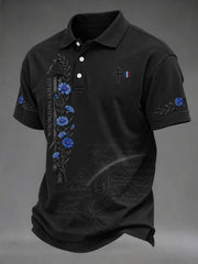 Chemise imprimée pour hommes «N'OUBLIONS JAMAIS»