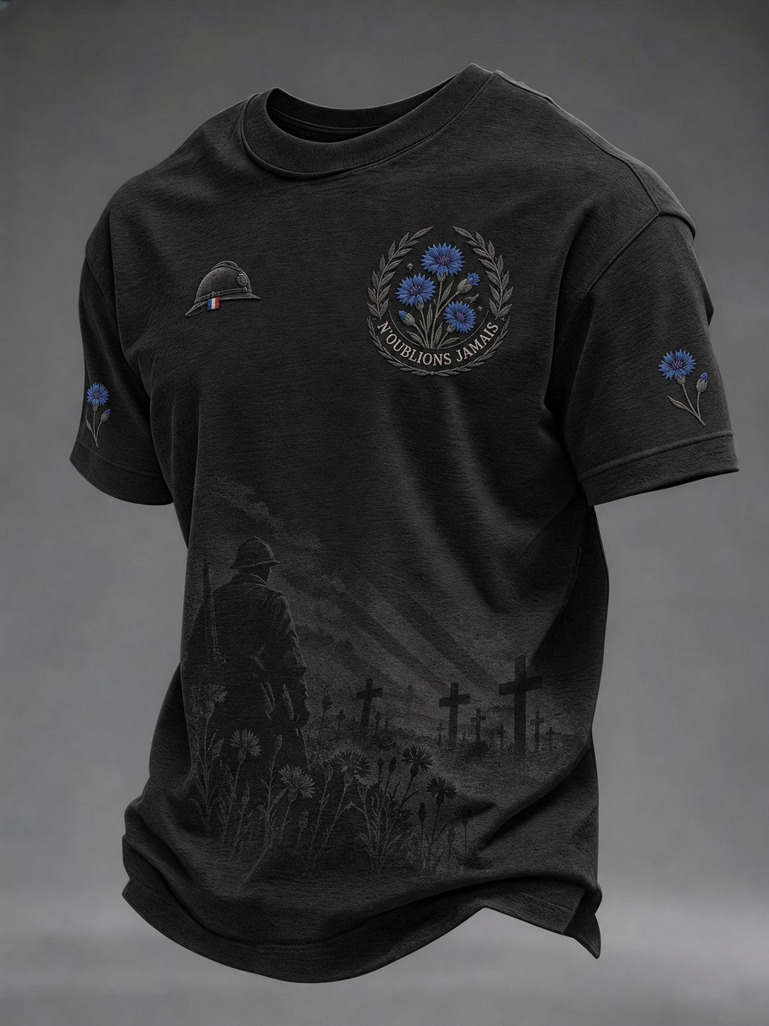 T-shirt imprimé pour hommes «N'OUBLIONS JAMAIS»