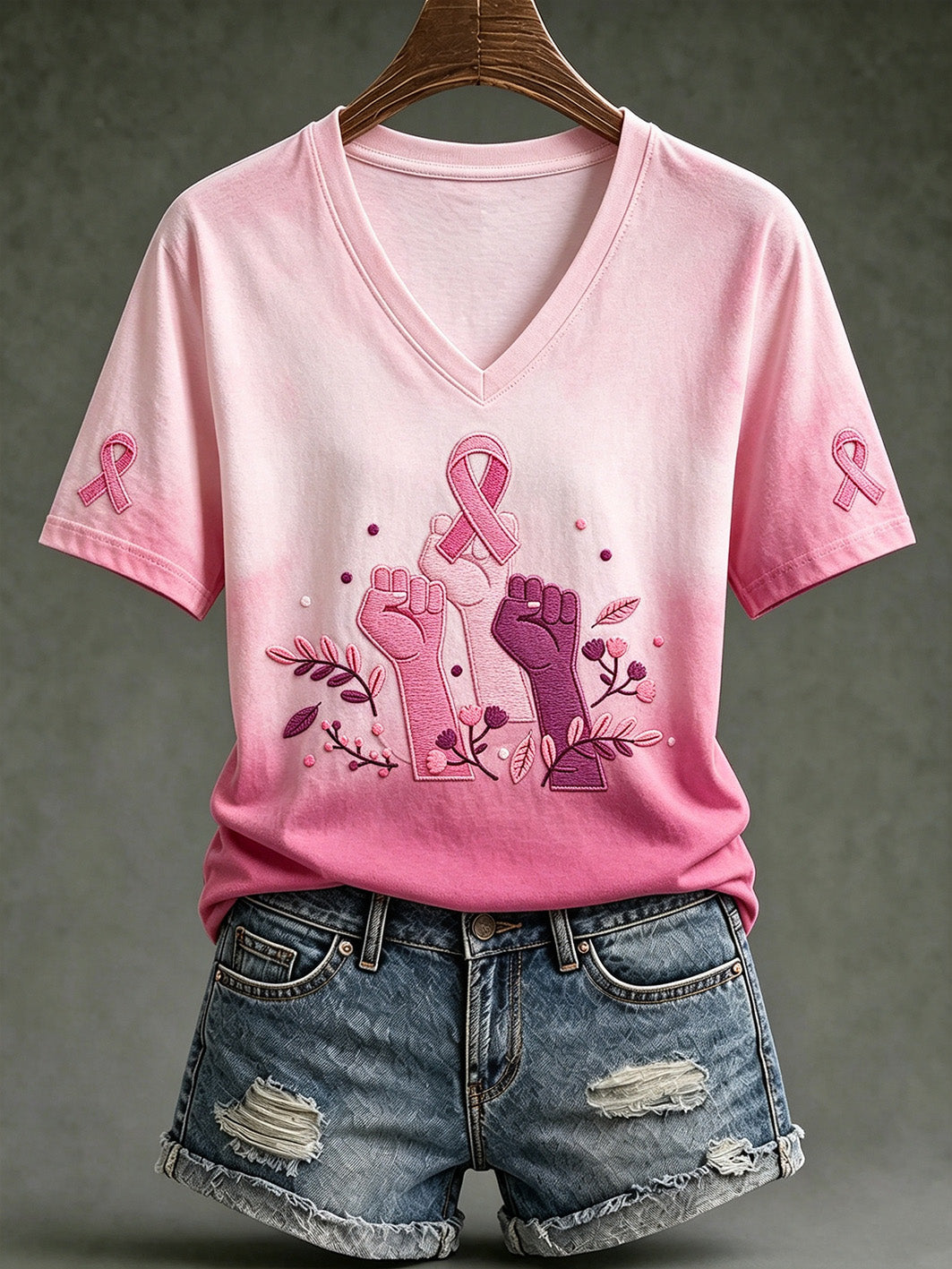 T-shirt décontracté à manches courtes pour femme, motif imprimé sur le thème de la santé publique et des maladies
