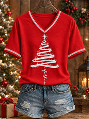 T-shirt décontracté Christmas Faith pour femmes