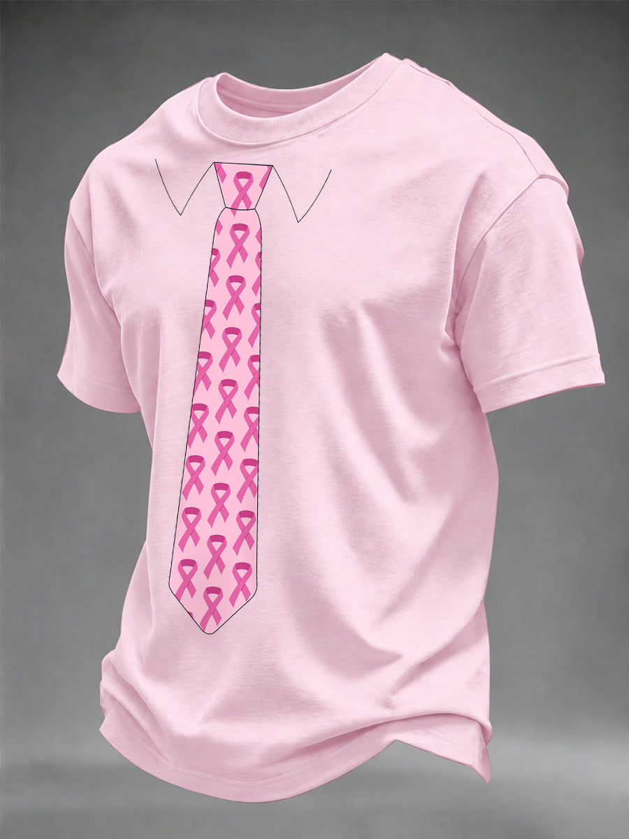 Sensibilisation au cancer du sein pour hommes Les vrais hommes portent un t-shirt rose