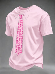 Sensibilisation au cancer du sein pour hommes Les vrais hommes portent un t-shirt rose