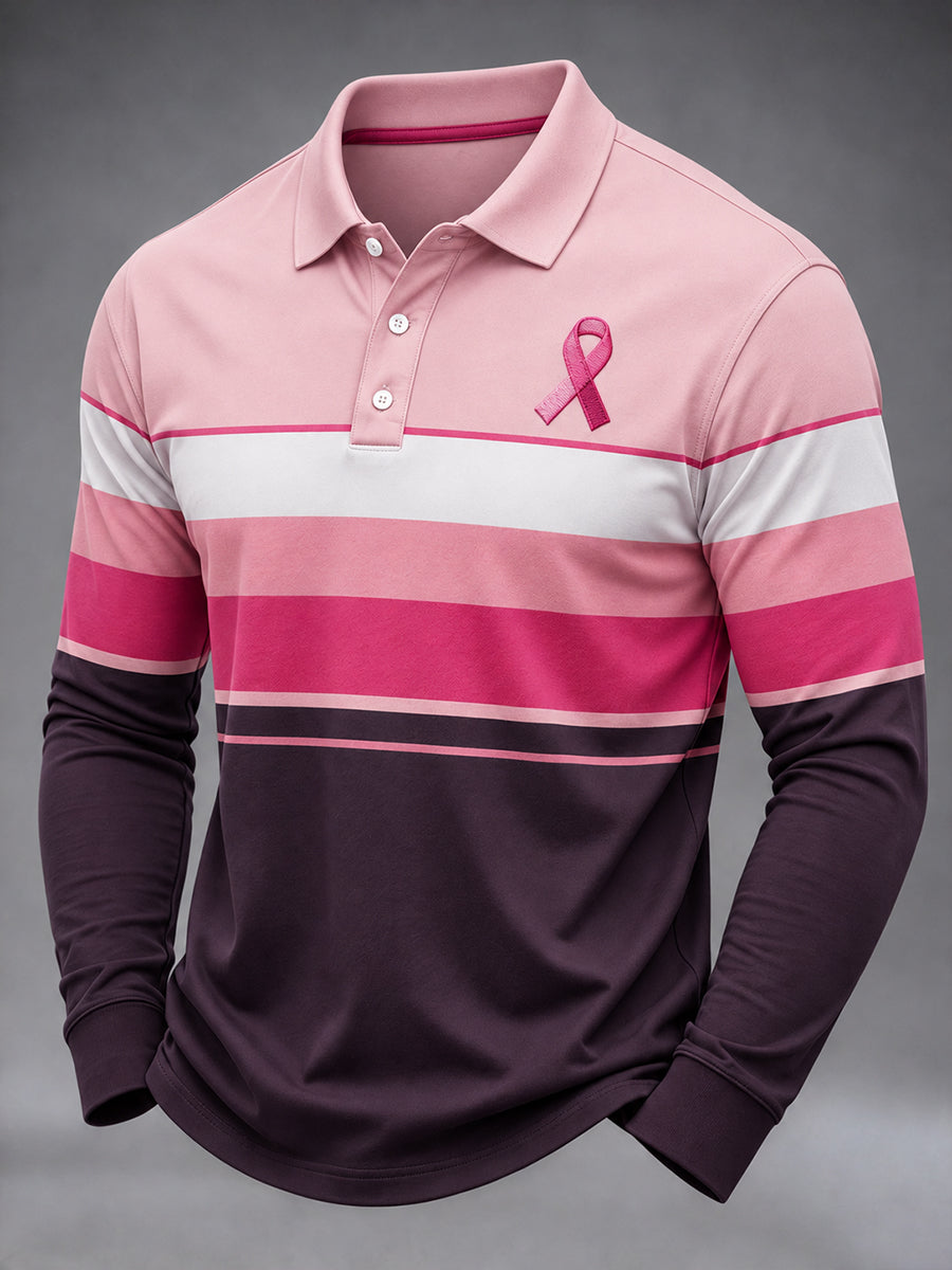 Les vrais hommes portent un t-shirt de sensibilisation au cancer du sein rose.