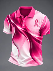 Les vrais hommes portent un t-shirt de sensibilisation au cancer du sein rose.