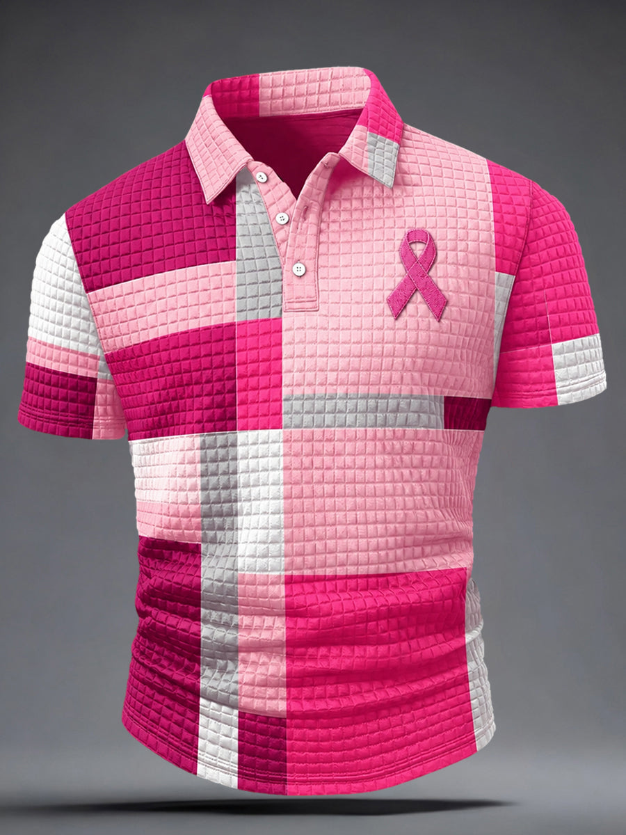 Les vrais hommes portent un t-shirt de sensibilisation au cancer du sein rose.