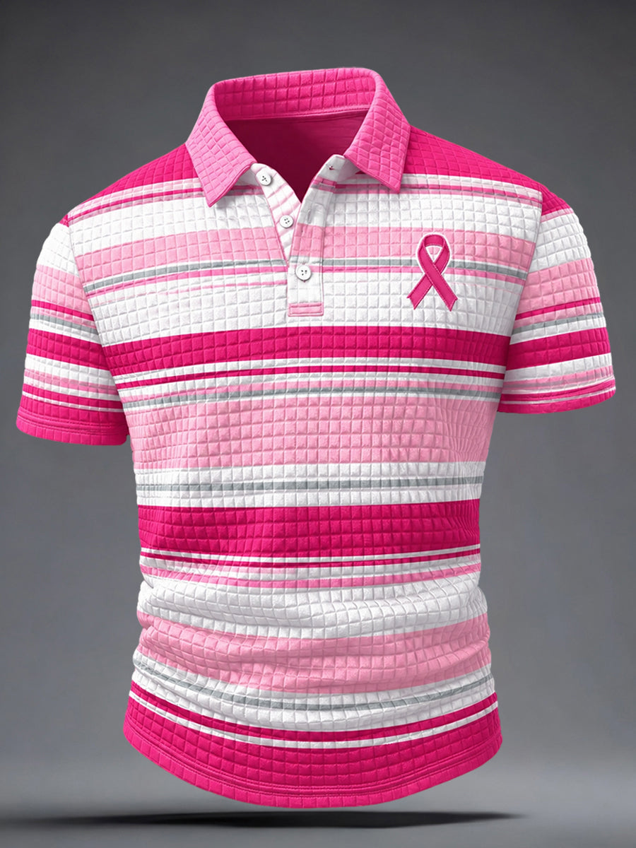 Les vrais hommes portent un t-shirt de sensibilisation au cancer du sein rose.