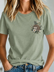 T-shirt mignon pour femme à imprimé hérisson