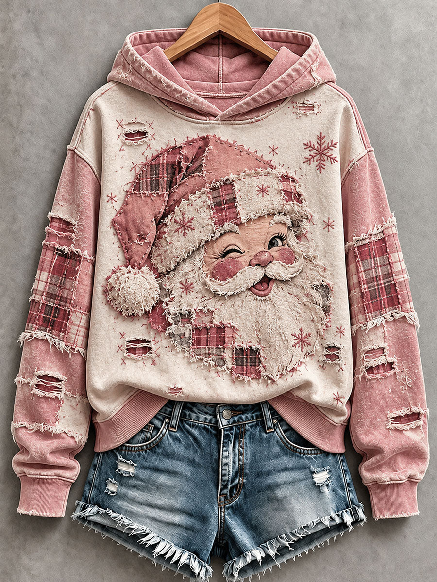 Sweat Femme Rose Vintage Santa