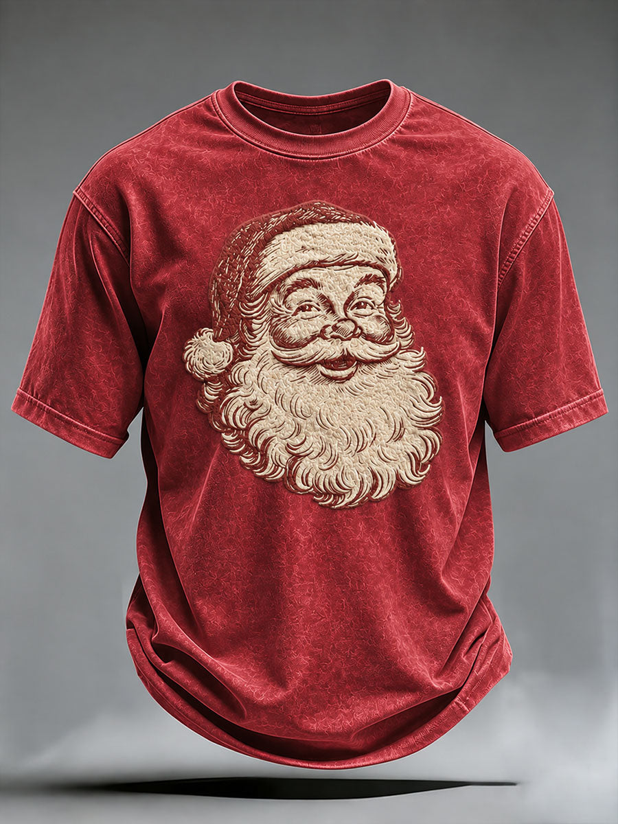 T-shirt imprimé Père Noël Vintage pour hommes