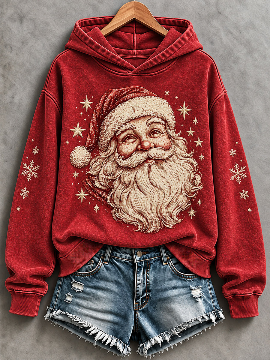 Sweat-shirt de Noël pour femme à imprimé Père Noël