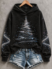 Sweatshirt Femme Arbre de Noël Imprimé Régulier