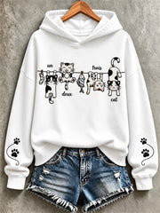 Sweat-shirt mignon à imprimé animalier pour femme