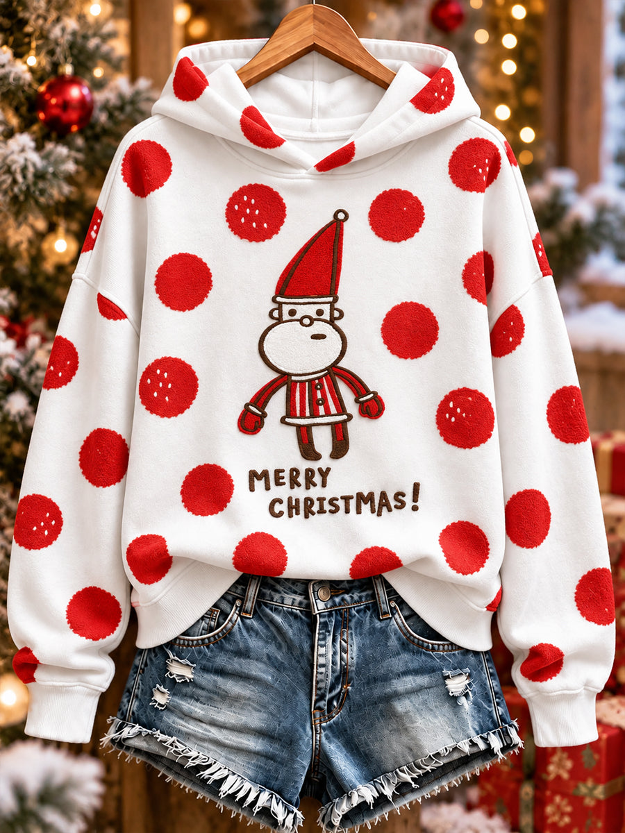 Sweatshirt imprimé de Noël pour femmes