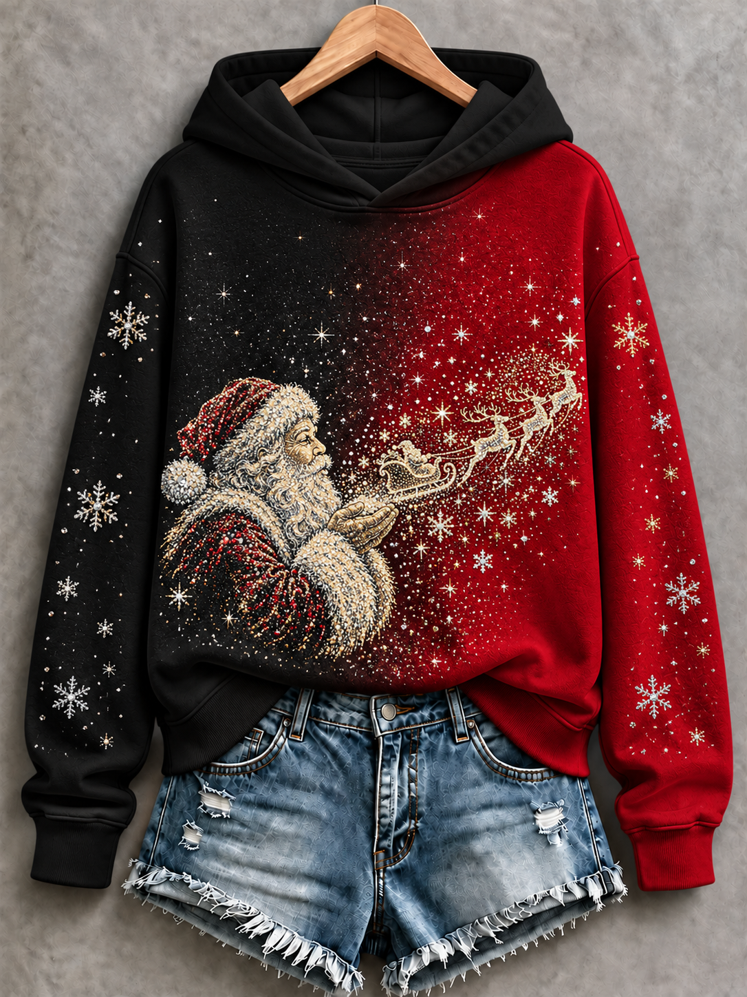 Sweat-shirt régulier de Noël pour femme