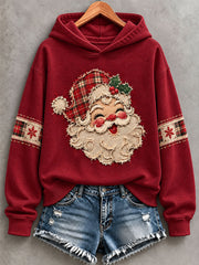 Sweat à capuche imprimé Santa Femme