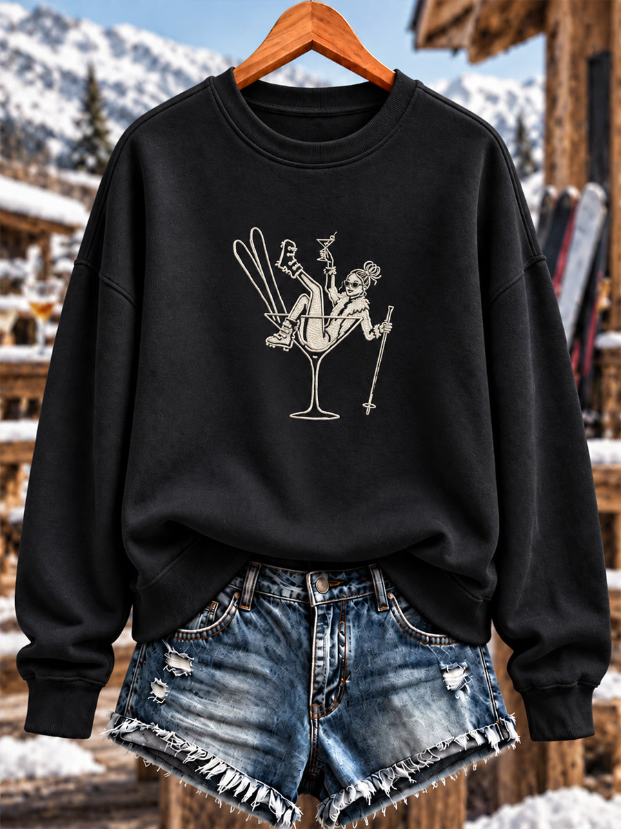 Sweatshirt SKI Print Femme