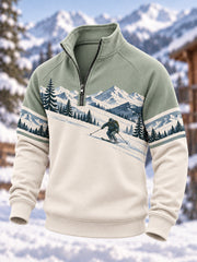 Hommes Ski Lovers prêt pour la saison de ski Casual Zip-Up Hoodie