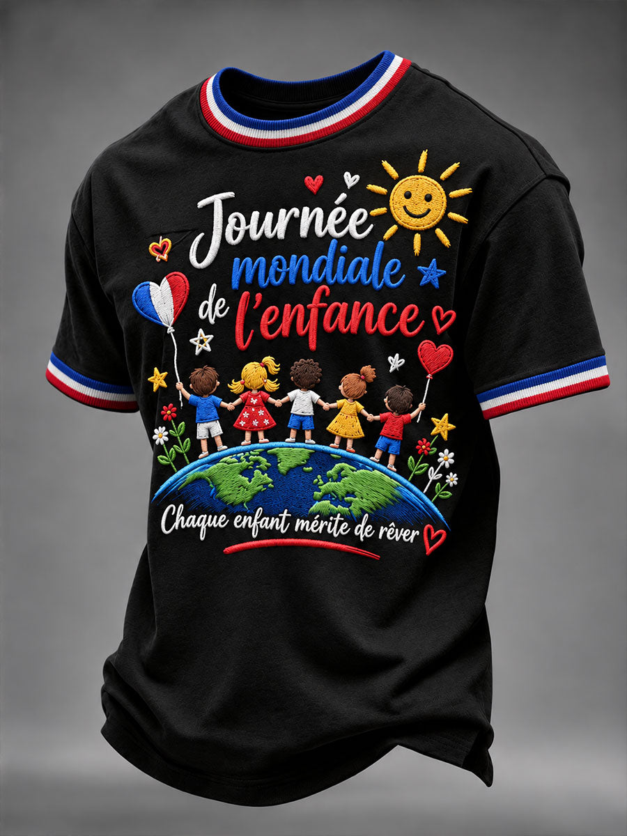 T-shirt imprimé pour la Journée mondiale de l’enfance masculine