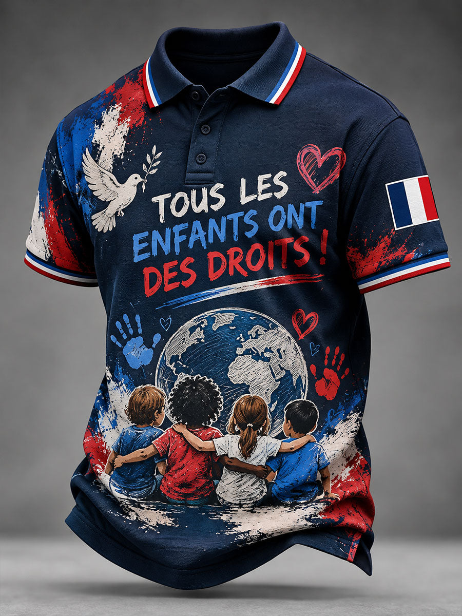 T-shirt pour hommes TOUS LES ENFANTS ONT DES DROITS