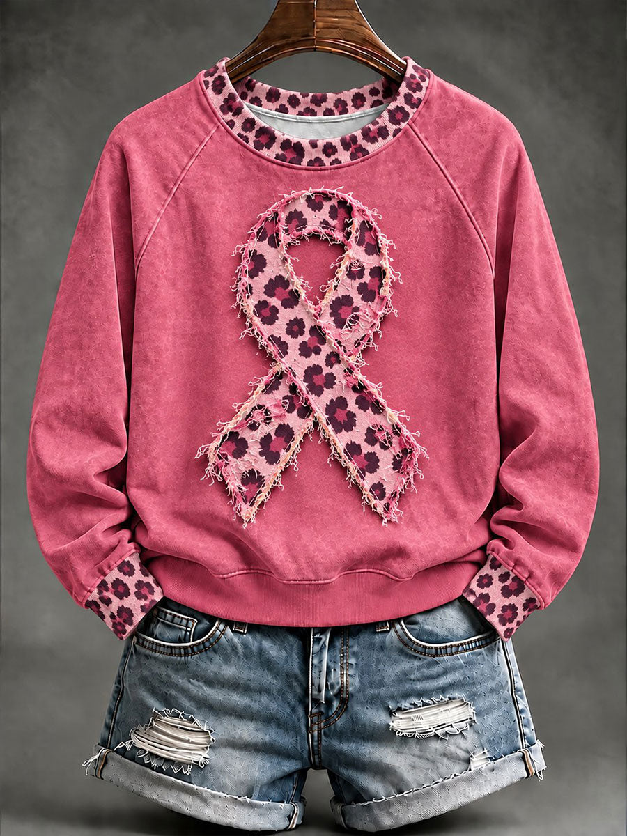 Sensibilisation au cancer du sein des femmes Imprimer Sweat-shirt décontracté